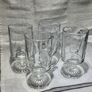 Vintage Princess House "Heritage" Footed Irish Coffee Mug - Set of 4